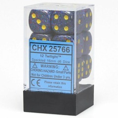 Chessex Dice Block 12ct 16mm D6 - Speckled Twilight - CHX25766